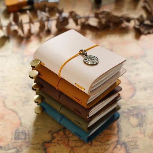 Travelers Notebook - MINI Foldable Diary - Top Layer Cowhid