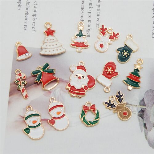 Julie Wang Enamel Christmas Charms Alloy Mixed Santa Claus r