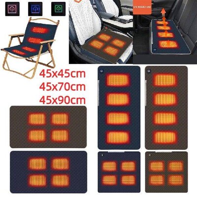 4 Heated Areas Heating Mat Cushion Portable Heated Chair