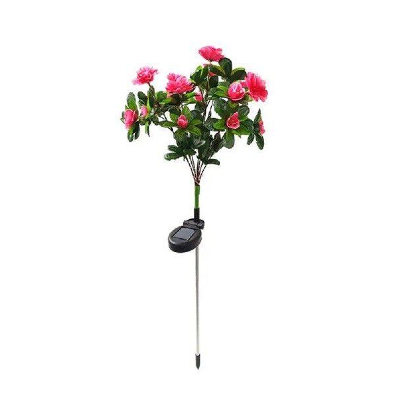 Outdoor Artificial Flower LED Solar Light Yard Path Azalea - 实物图