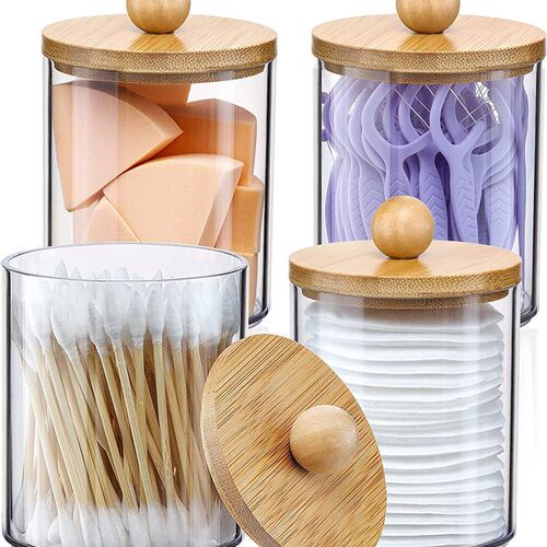 Cotton Swab Storage Box Makeup Organizers Qtip Container Cos