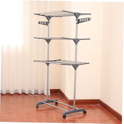 clothes drying rack fold laundry garment dryer hanger 杆衣架