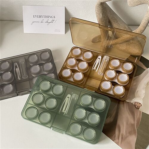 New 6 Pairs Large Contact Lens Storage Box Portable Travel