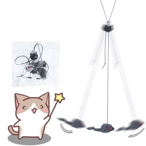 Cat Toy Retractable Hanging Door Type Funny Stick Cat Scratc