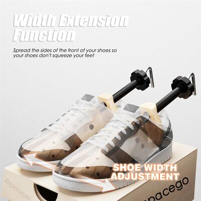 Repacego 1 Pc Wooden Shoe ree Adjutable Shoe Sretcher Expand