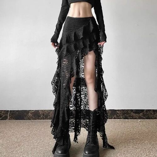 Gothic Skirt 2000s Summer Womens Clothes Gyaru Kpop Sreetwe