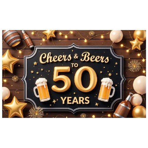 Beer Theme Event Banner Milestone Celebration Birthday