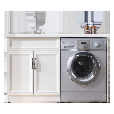 Washing machine cabinet space aluminum balcony washing cabin
