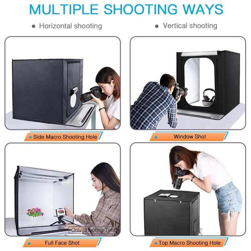 60*60*60cm LED Photo Studio Folding Photo Tent Portable Lig
