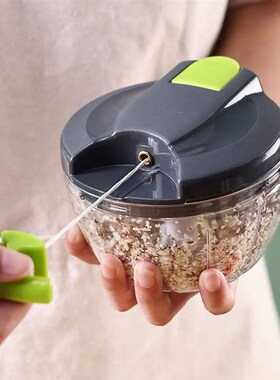 520ml Manual Meat Mincer Garlic Chopper Hand Pull String Gar