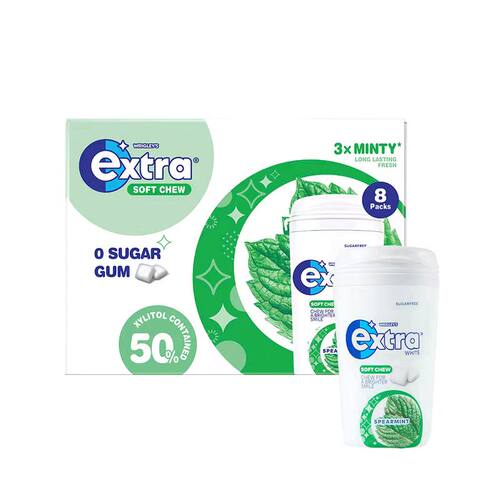 山姆玛氏箭牌Extra木糖醇薄荷软心口香糖0糖脆皮零食正品代购S19