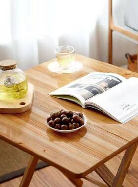 实叠习木杉木柏木折家用吃桌饭学小桌子摆摊出租屋简易收折12791