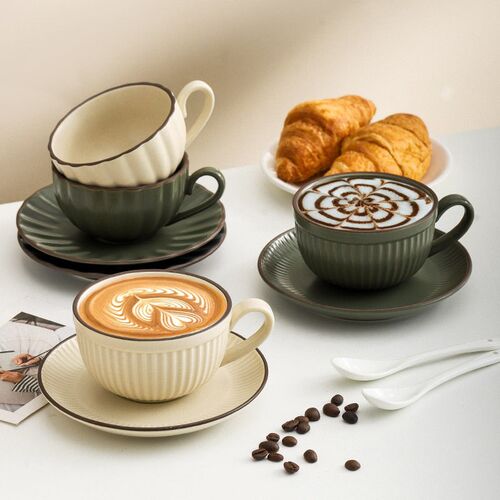 ffee Cup And Saucer Ceramic Simple Latte Cup High-value Home