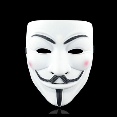 Movie Cosplay V for Vendetta Hacker Mask Anonymous Guy Fawke