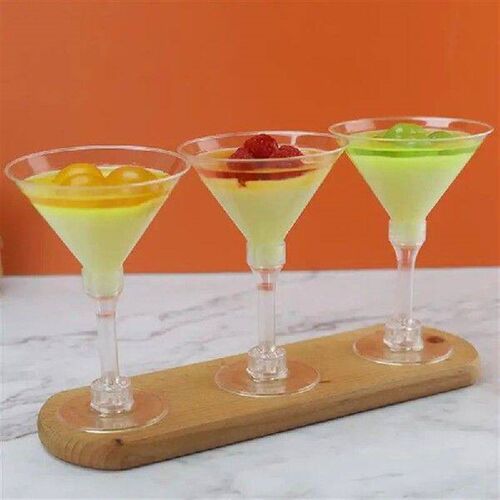 10 Pcs Disposable Plastic Cocktail Martini Container