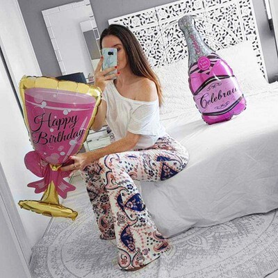 Big Helium Balloon Champagne Goblet Balloon Wedding Birthday