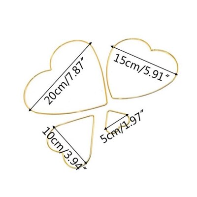 Love Heart Metal Craft Hoops Dream Catcher Rings 适用于 Drea