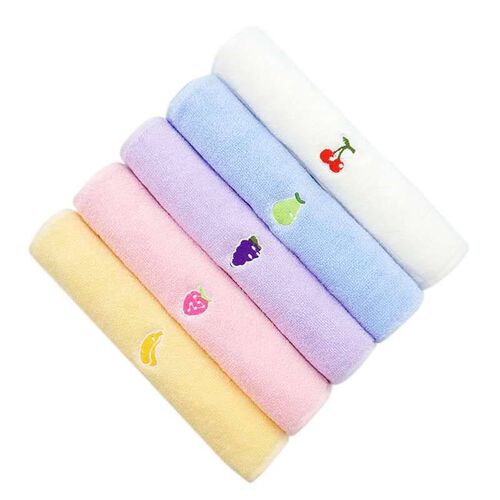 Full House Red Childrens Towel Face Wash Cotton Fruit Child