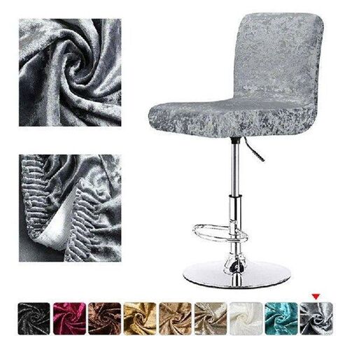 High Stool Shiny Velvet Fabric for Swivel Chair Covers Bar