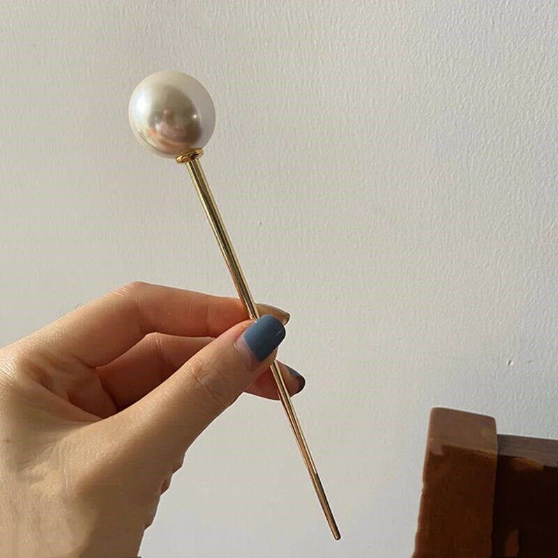 Fashion Simulated Pearl Hairpins Hair s for Women Metal Barr
