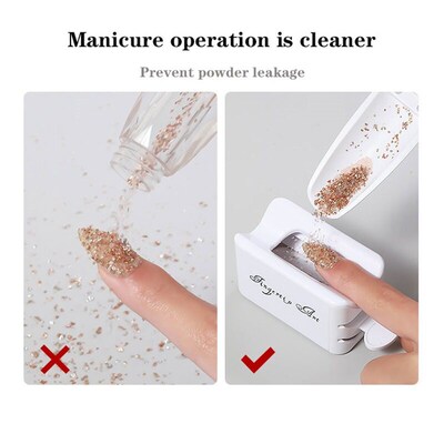 Double Layer Nail Tool French Recycling Powder Box Dipping P
