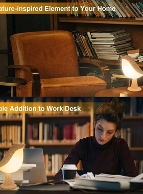 Small Desk Lamp, Bird Lamp Bedside Lamps with 3 Color Temper