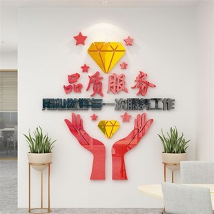 汽车s店销售房产中介员工团队励志墙贴纸办公室墙面装饰展厅布置