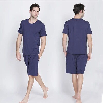 95% Bamboo Fiber 5% Spandex Sleepwear For Sleeping Round Nec