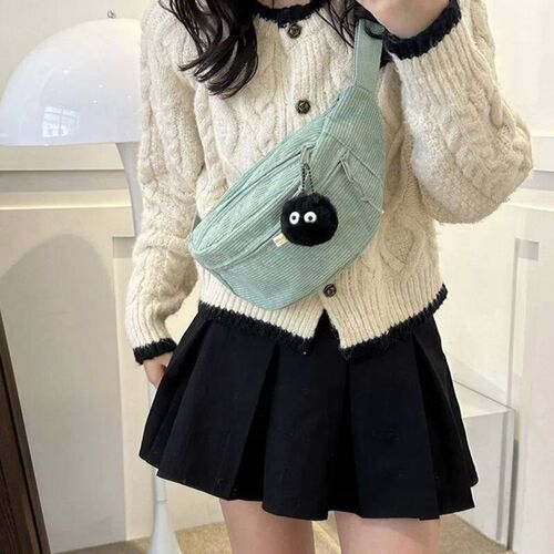 Womens Waist Bag New Fashion Canvas Student Shoulder Crossb