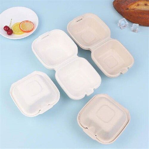 10Pcs Disposable Bento Box Fruit Salad Hamburger Box Pulp