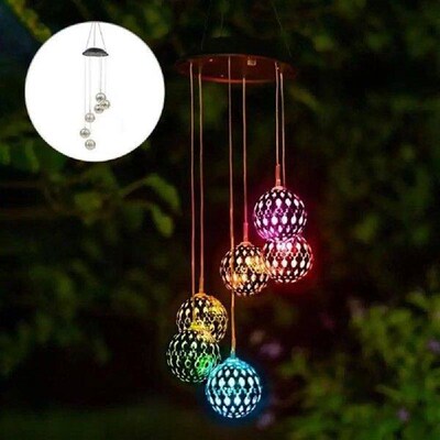 Funny LED Solar Wind Chime Light Weatherproof Wind Chime