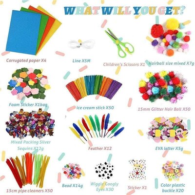 Arts and Crafts Supplies for Kids Craft Art Supply Kit Diy