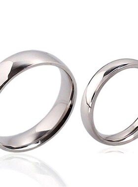 100x Polish 4mm 6mm Mix Classtic Stainless Steel Wedding Ban