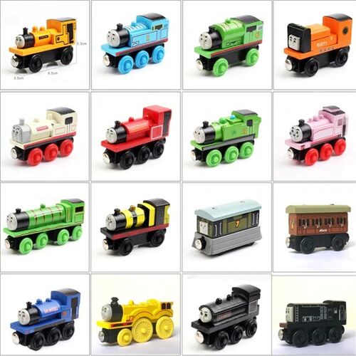 1pc Thomas Trains Toy Magnetic Wooden Thomas Train Car Woode