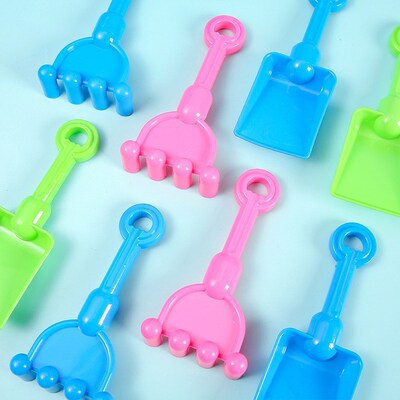 Kids Plastic Beach Toys Thickened Sand Digging Shovel Rake T