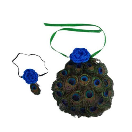 Childrens Peacock Cloak Photography Costume Halloween Suit