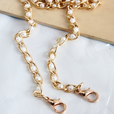 40-120cm Women Imitated Pearl Bag Chain Replacement Long Cro