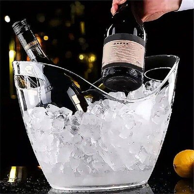 Wine Cooler Bucket Beverage Tub With 1 Scoops and Handle