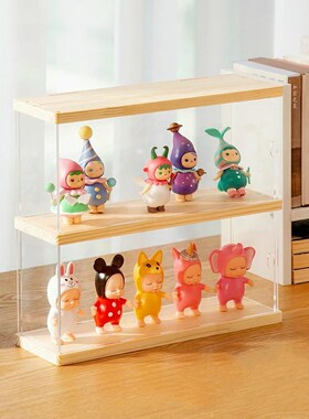 2-4 Tier Riser Display Stand Case Led Light Clear Acrylic Sh