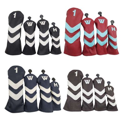 New Golf Universal Stick Cover Wooden PU Protective Head Cov