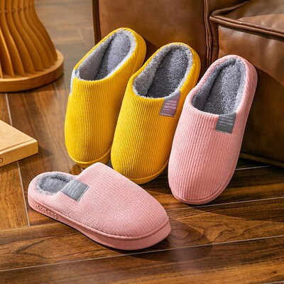 Fall And Winter Home Cotton Slippers For Women Couples Indoo