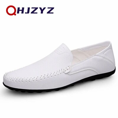 Luxury Leather Men Shoes Casual 2024 Italian Soft Men Loafer