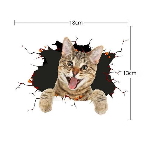3D Simulation of Cute Cats Peeking Peering Car er Creative F