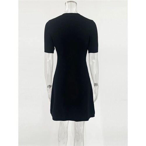 rendix Elegant Knit Mini Dress Women Sreet Slim High Waist S