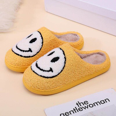 Winter Woman Flannel Slippers Couple Indoor Non-Slip Slipper
