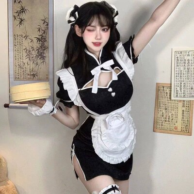 Japanese Cheongsam Maid Dress Japanese Kawaii School Girl
