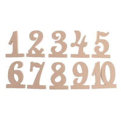 Rustic 1-10 Wooden Table Numbers Wedding Birthday Party