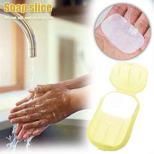 20/60/100Pcs Travel Soap Paper Disposable Boxe Mini Sheet So