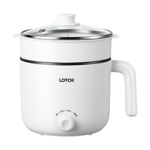 小浣熊电煮锅宿舍学生多功能家用煮粥小型火锅插电小汤锅奶锅2人1