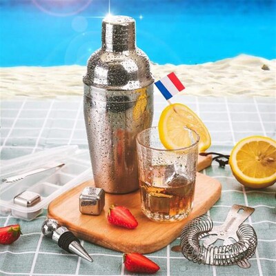 22pcs Bar Cocktail Set Boston Shaker Drink Making Kit Stainl